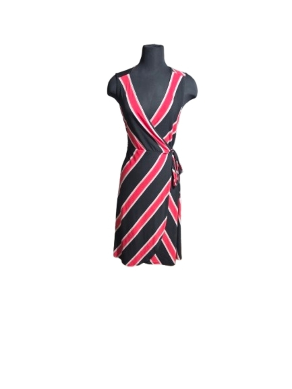 Torrid Wrap Dress Size 1 Red Black Stripe image 6